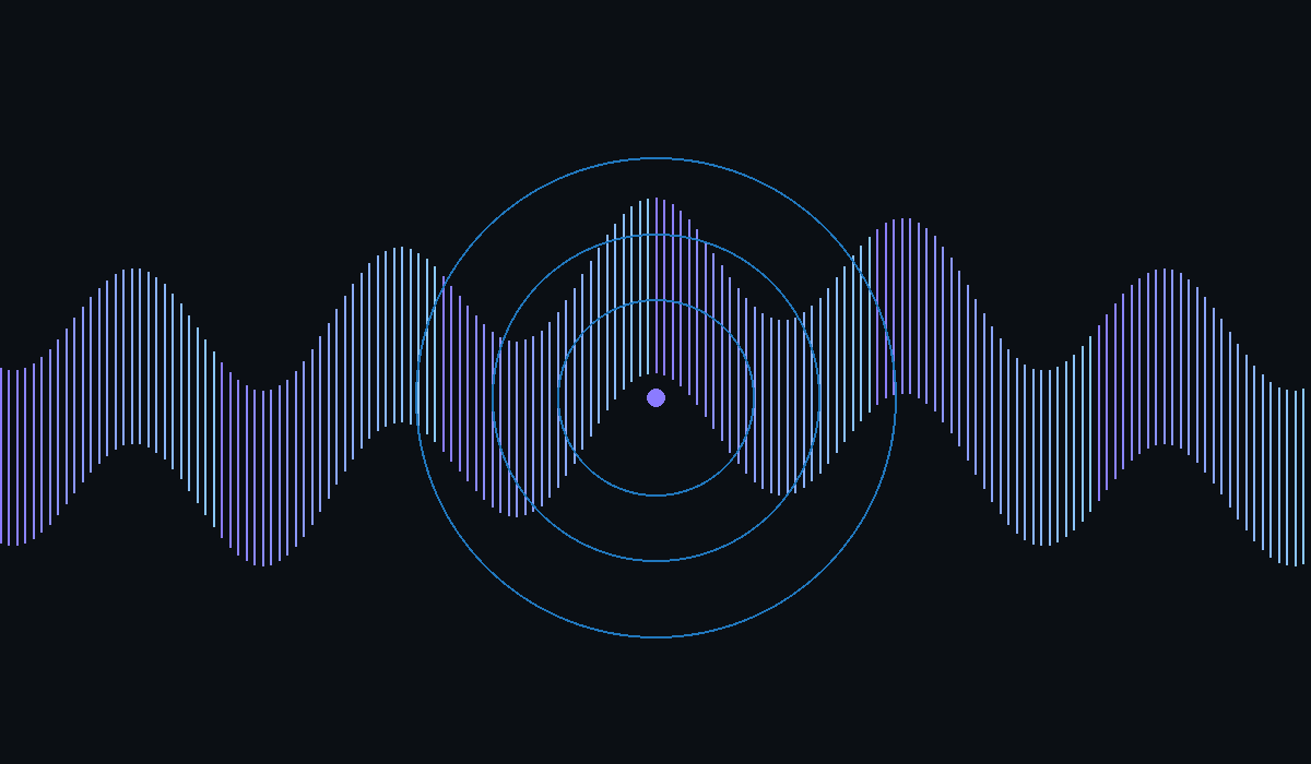 Gradient lines illustrating depth and motion